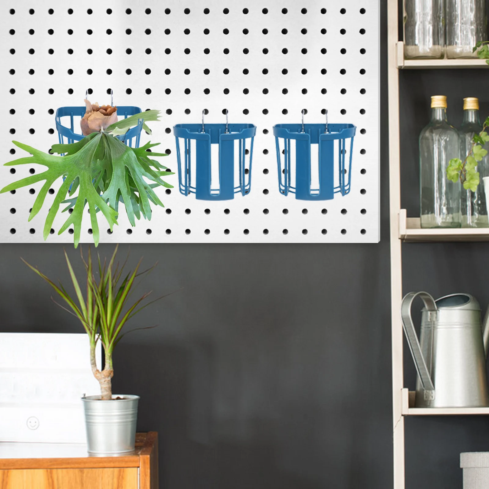 4 stuks varenplantmand verticale wandgemonteerde plantenbak geen bodem vereist voor binnen buiten tuindecoratie hangend hek