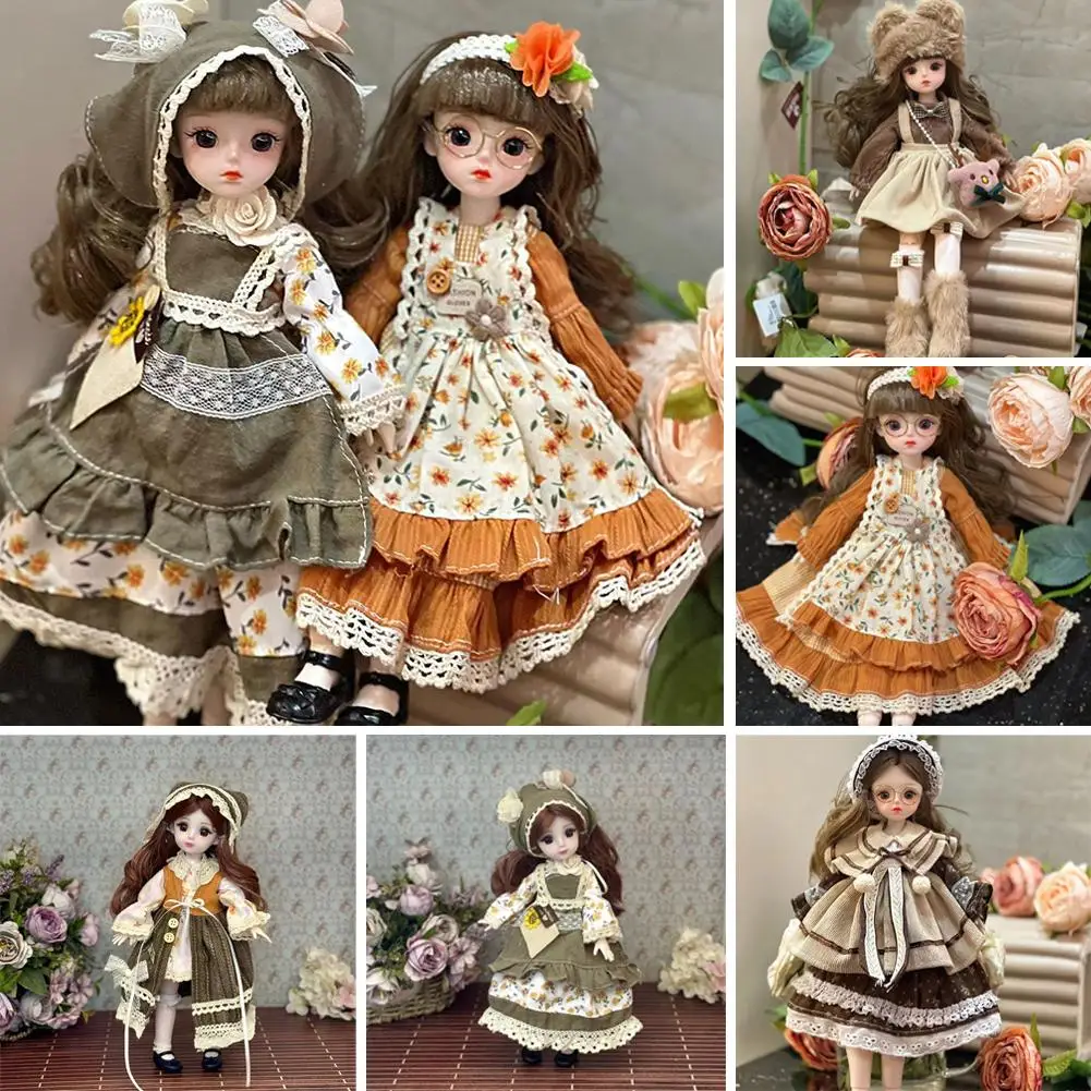 

Mori High Value 30cm BJD Doll 6 Points Jointed Princess Figurine With DIY Clothes Long Hair Dress Up Toys Beautiful Accessories