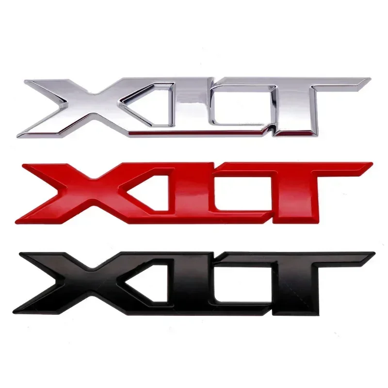 3D Metal Chrome Red Black Logo XLT Emblem Car Badge Rear Trunk Decal For Ford RANGER XLT Stikcer Accessories