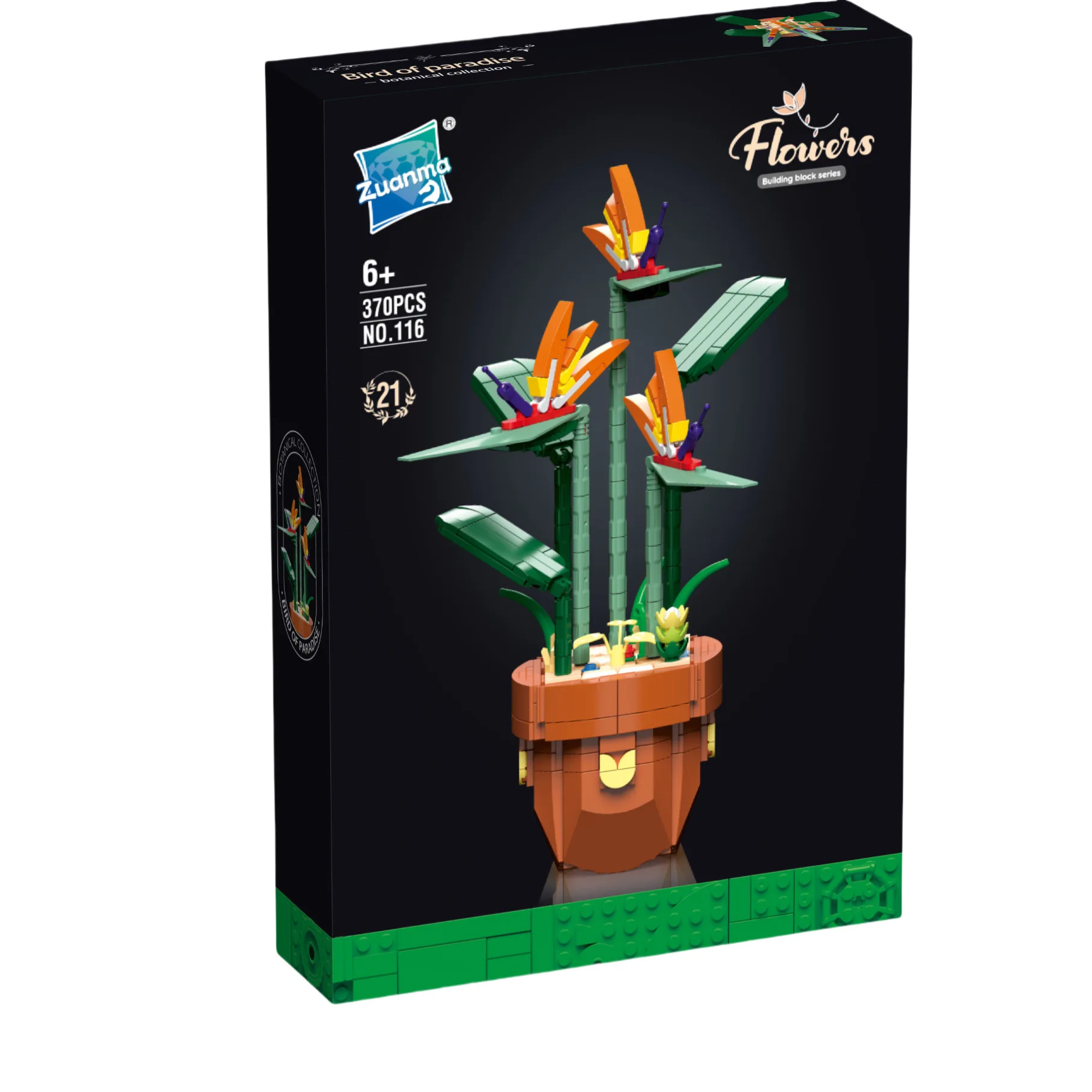 compatible-lego-large-flower-bouquet-bird-of-paradise-building-blocks-plastic-bricks-room-decor-premium-couple-gift-for-birthday