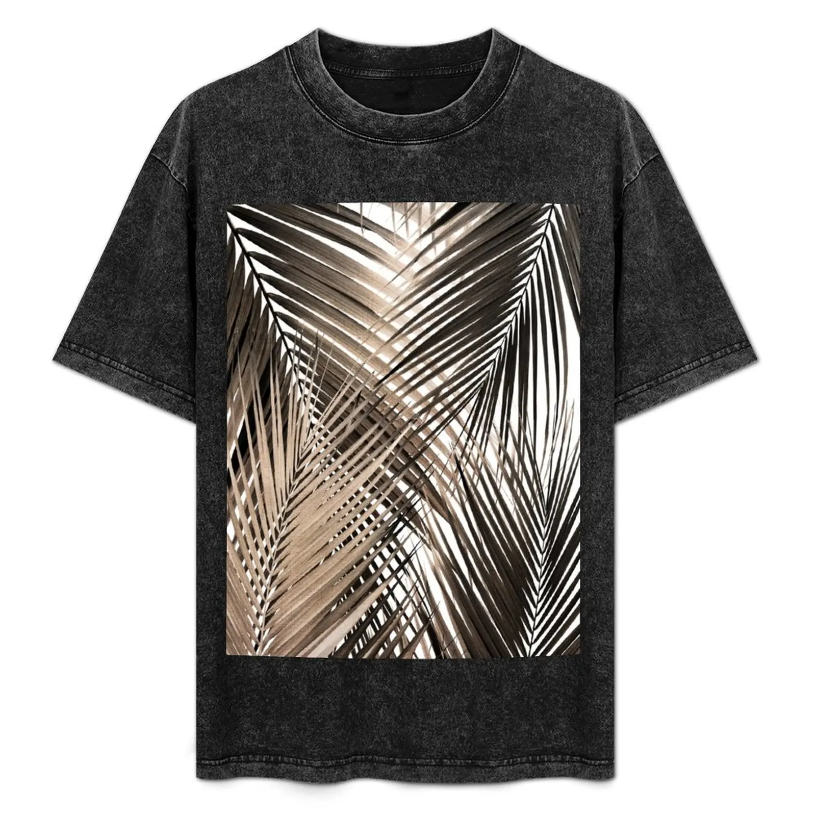 

Golden Brown Palm Leaves Dream - Cali Summer Vibes #1 #tropical #decor #art T-Shirt Soft Lightweight Cotton T-Shirt
