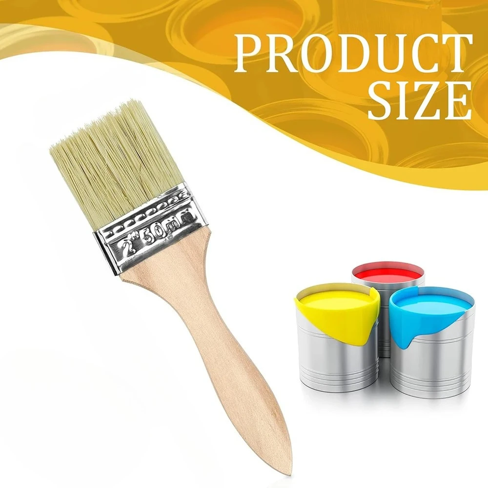 Pincel de pintura com cerdas macias de PET, escova de limpeza durável, pincel de pintura para decoração de parede, ferramentas para pintura a óleo