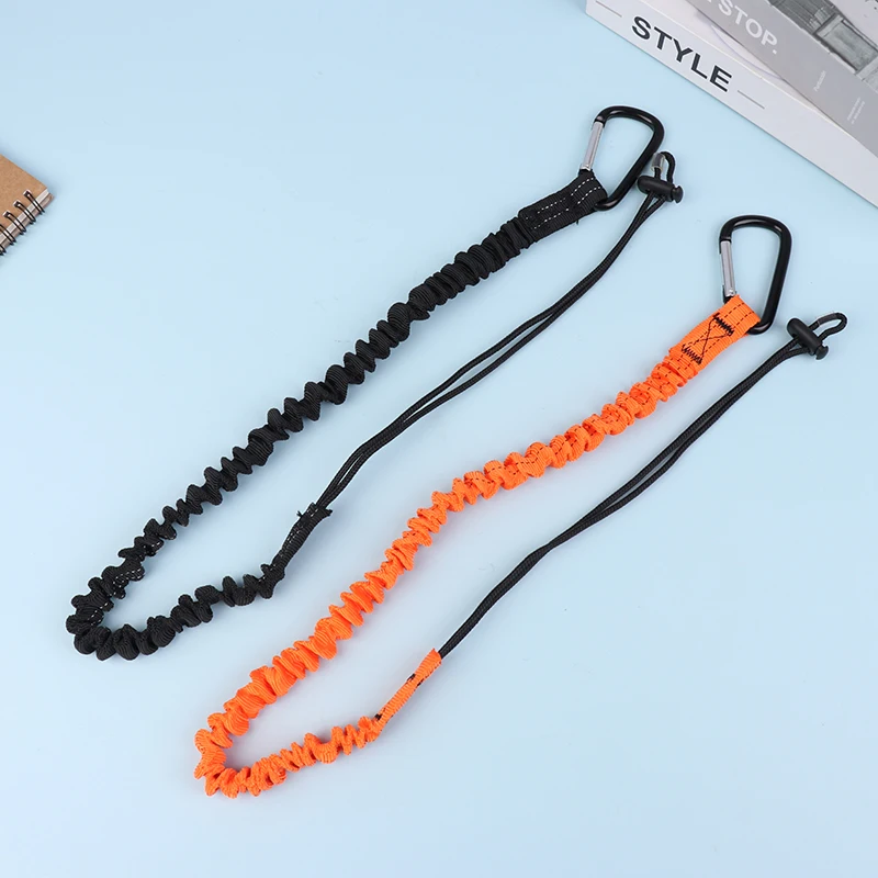 มืออาชีพระดับความสูงป้องกันความปลอดภัยยืดหยุ่นบัฟเฟอร์ carabiner เชือกป้องกัน