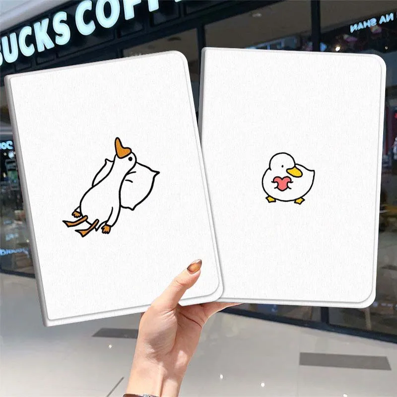 

Cute Duck Cartoon Art Gift For Samsung Galaxy Tab A7 A A8 A9 A11 S6 S11 10.1 10.4 10.5 Inch Lite PLus Soft Tablet Case