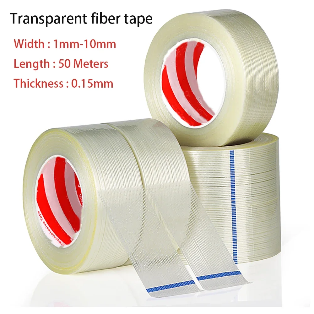 1-4 рулона прозрачной ленты, одностороннее стекловолокно, прочная фиксированная лента, уплотнительная лента, упаковочная лента для электрического холодильника