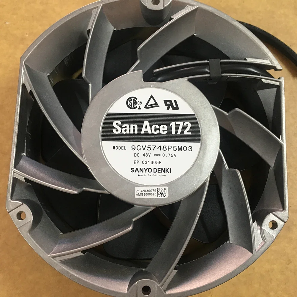 4 fios San Ace 172 17251, 9GV5748P5M03, DC 48V, 0.75A, 4 fios