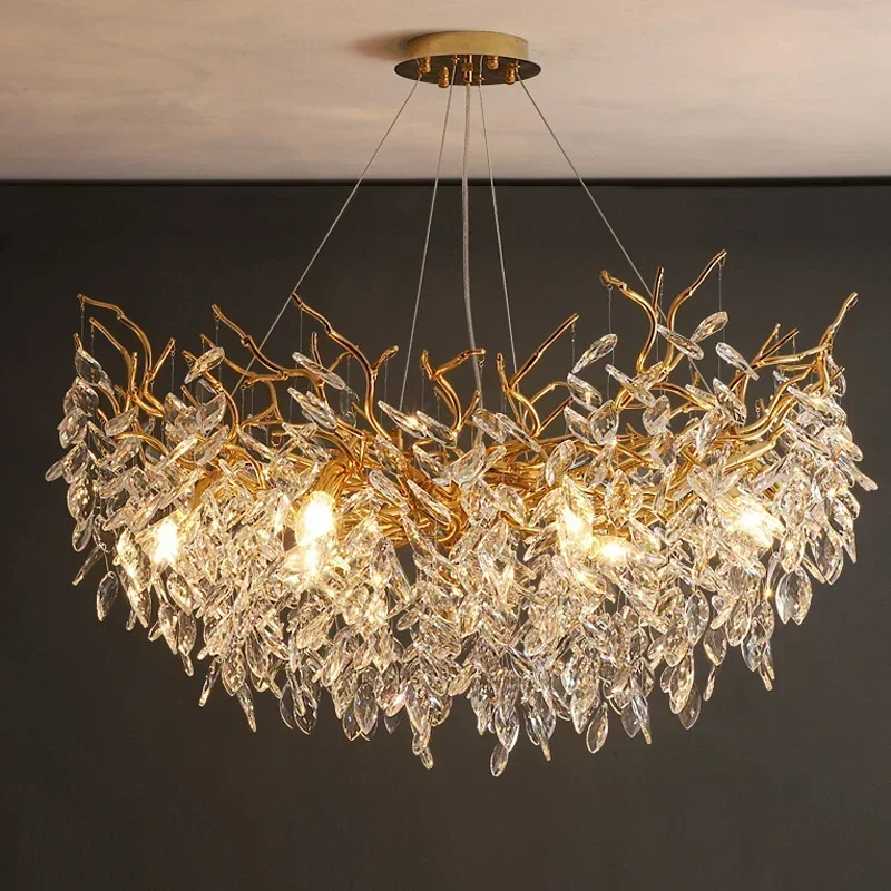 Luxury Modern Crystal Ceiling Chandelier Led Pendant Lamp Dining Living Room Bedroom Home Decor Wall Light Hanging Light Fixture image 4