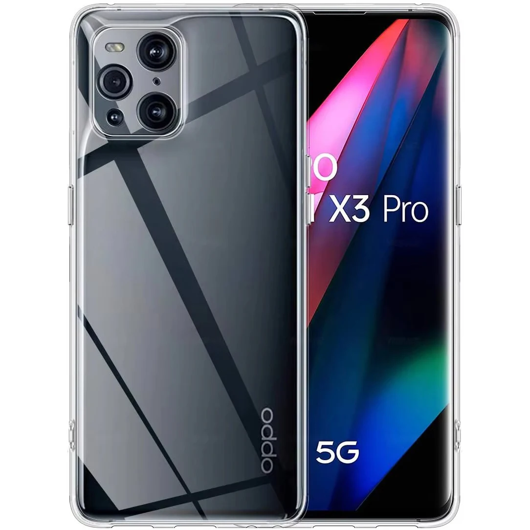 Ultra Thin Transparent Silicone Case For OPPO Find X X2 X3 X5 X6 Pro Neo Lite X7 Ultra Clear Soft TPU Shockproof Phone Cover