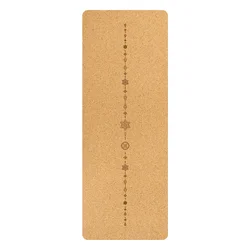 Zen Rhyme Natural Rubber Cork-Wood Yoga Mat Non-Slip Anti-Sweat Natural Environmental Tasteless Aerobic Fitness Training Workout