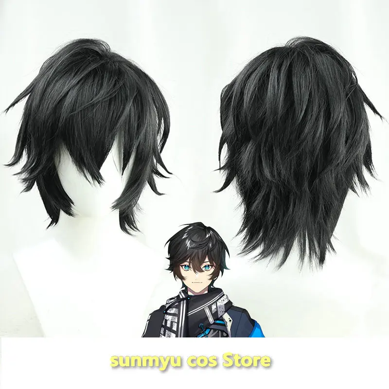 

Nijisanji VTuber Axia Krone Косплей Парик Черные волосы