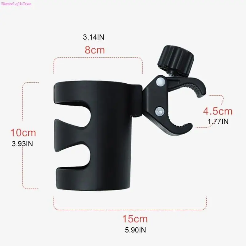 D0JC Baby Stroller Cup Holder Universal 360 Rotatable Drink Bottle Rack for Pram Pushchair Wheelchair