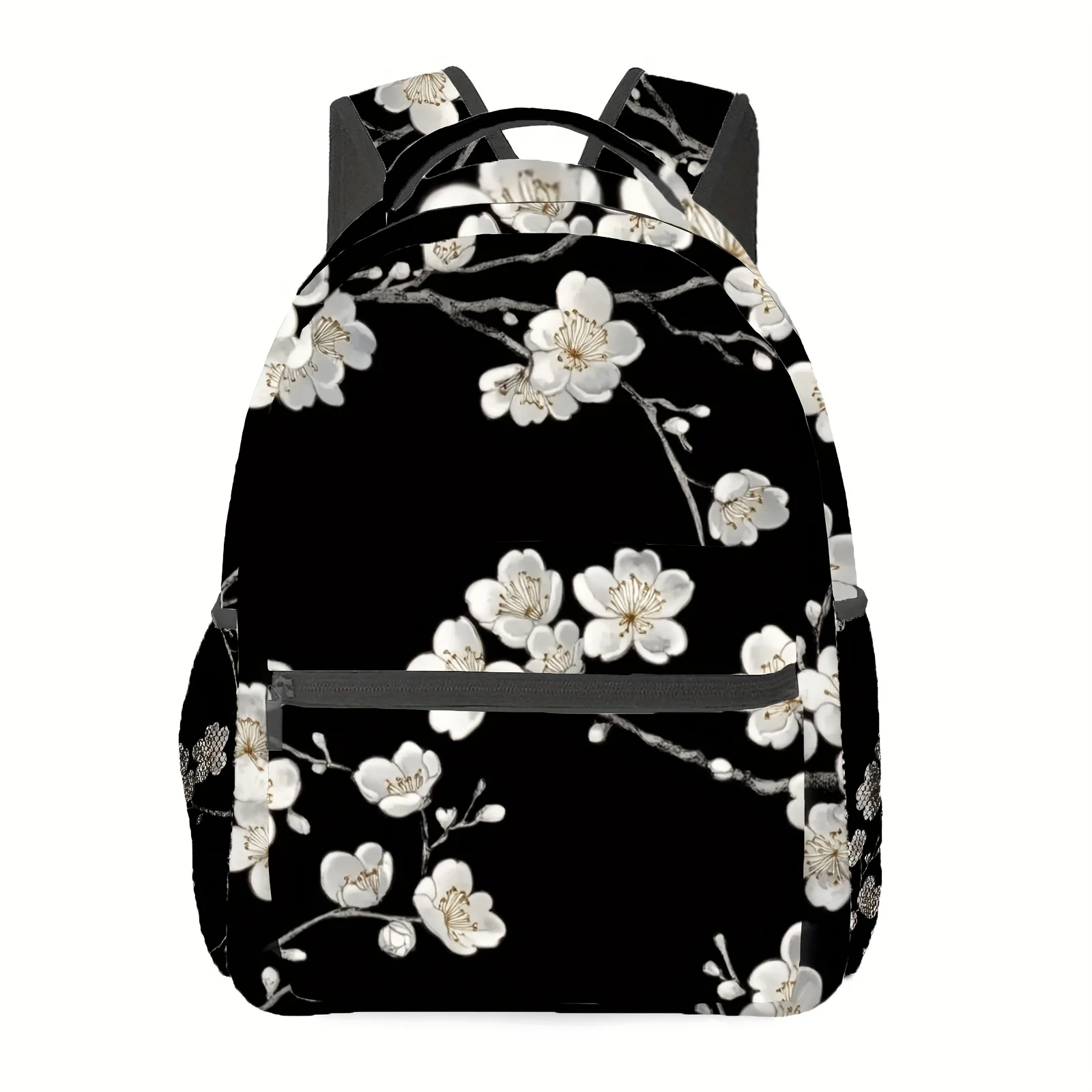 

Cherry Blossom Floral Print Backpack Pink Teacher Laptop Backpack with Hidden Compartment Adjustable Straps Floral Backpack