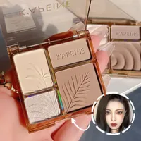 Brown Highlighter Contour Repair Palette Waterproof Long-lasting Matte Contour Powder Makeup Blush Highgloss Cosmetics