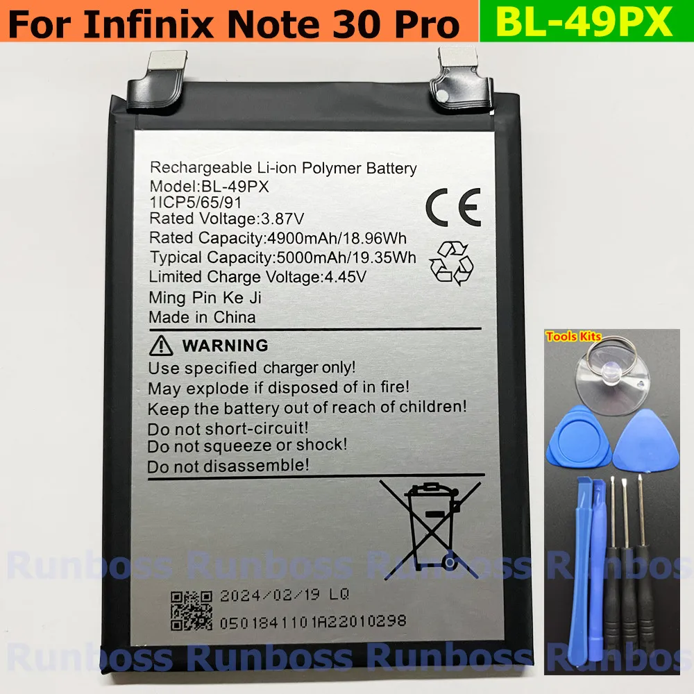 

Оригинальная Аккумуляторная батарея для Infinix Note 30 Pro BL-49PX батареи 3,87 V 5000mAh Мобильный телефон