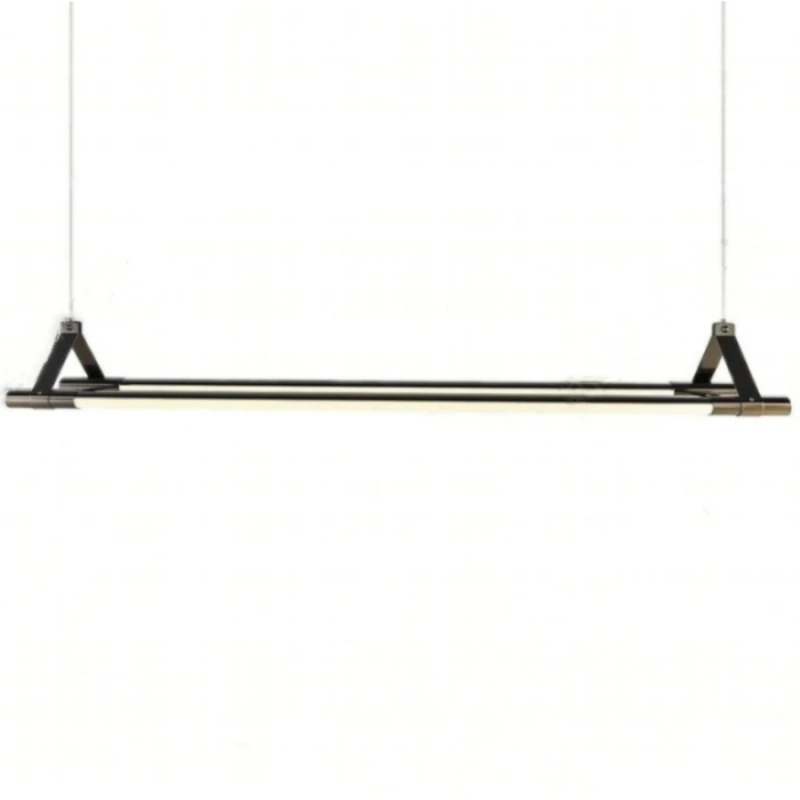 

Long chandelier Modern restaurant bar, minimalist line coffee shop lamps