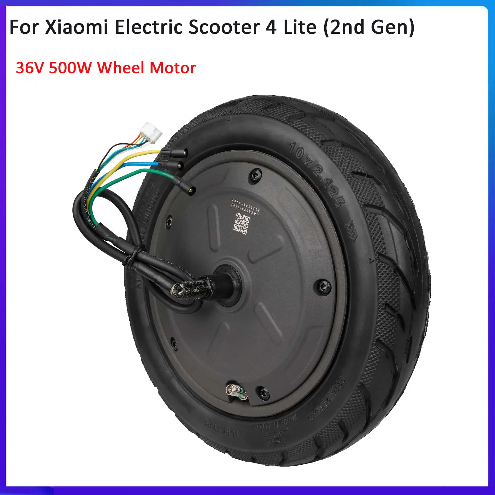 

Оригинальный колесный двигатель 36 В 500 Вт для электрического скутера Xiaomi 4 Lite (2-го поколения) с обновлением внешней шины 10*2,125, запасные части