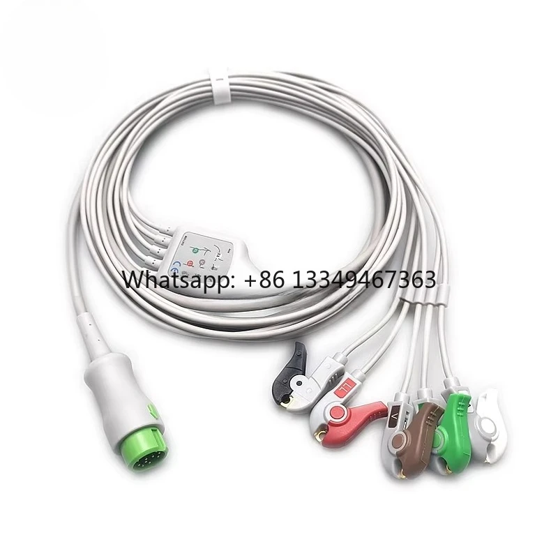 compatible-with-mindray-beneview-cable-one-piece-5-leads-grabber-patient-cable-fast-shipping