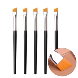 Karsyngirl 5Pcs Eye Makeup Brushes Flat Eyebrow Eyeliner Brush Professional Angled Eyes Brow Make Up Cosmetic Tools