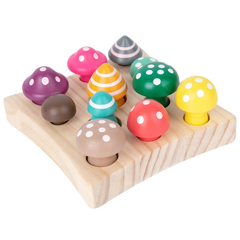 Kids Training Supplies Table for Play Multifunctional Catch Mushroom Game Portable Educational Counting Game D5QF