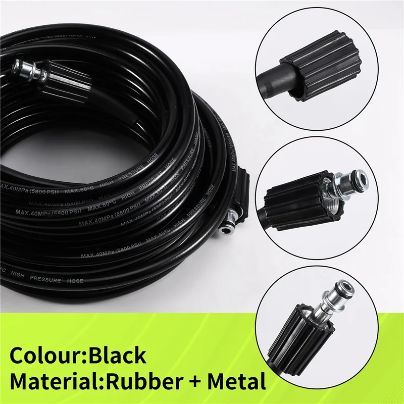 

J1UL1N Pressure Washer Hose Quick Connector Hose And Extension Coupler For Swimming Pools Siding Washing Cars Floors