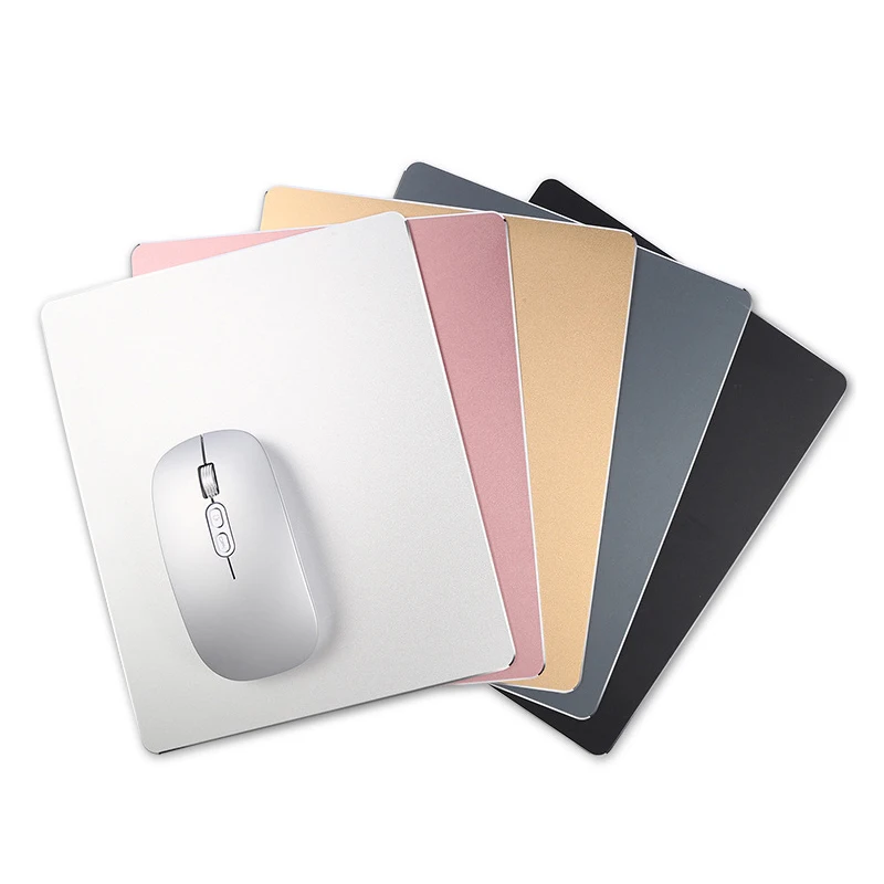 Aluminum Metal Mouse Pad Mat Hard Smooth Matte Thin Non-Slip Waterproof Fast and Accurate Control Mousepad for Office Home