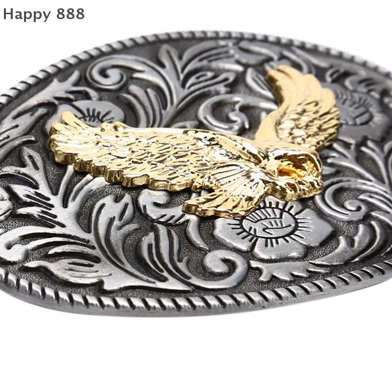 مشبك حزام مصنوع من خليط معدني على الطراز العتيق - تصميم غربي للجنسين للرجال والنساء #5