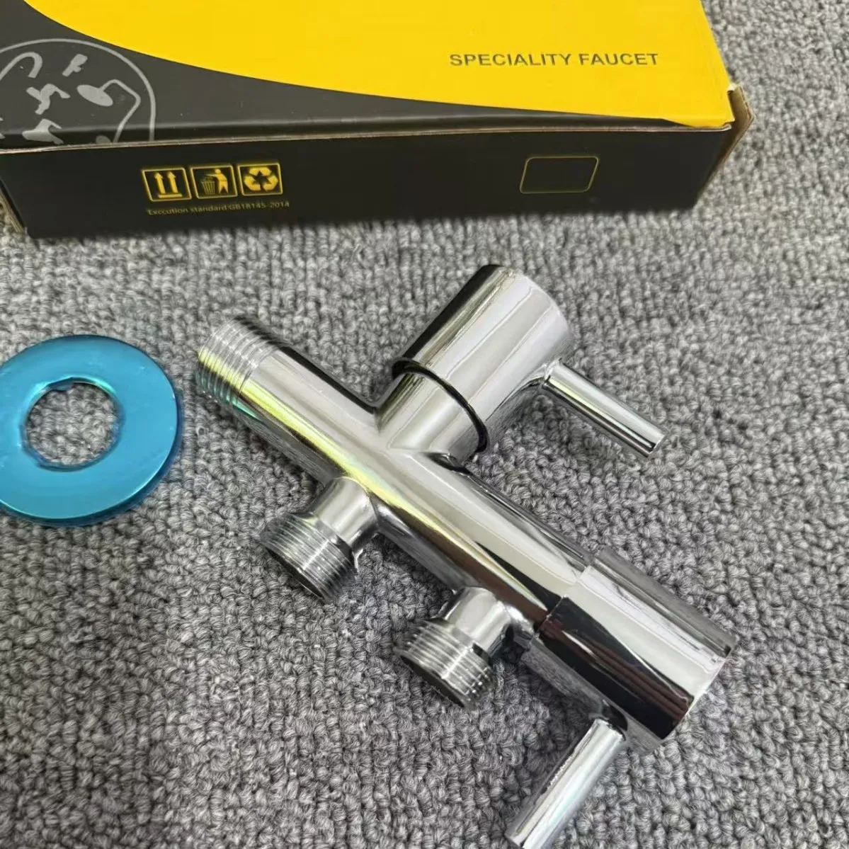 Water Diverter Valve One In Two Out G1/2 Thread Dual Control Angle Stop Valve Toilet Bidet Shower Tap Separate Control Splitter