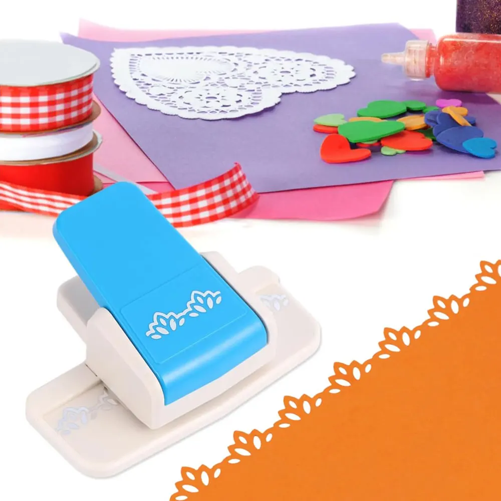 

1pc paper hole punch, fancy border hole punch, flower embossing hole punch, DIY gift card hole punch (random color)