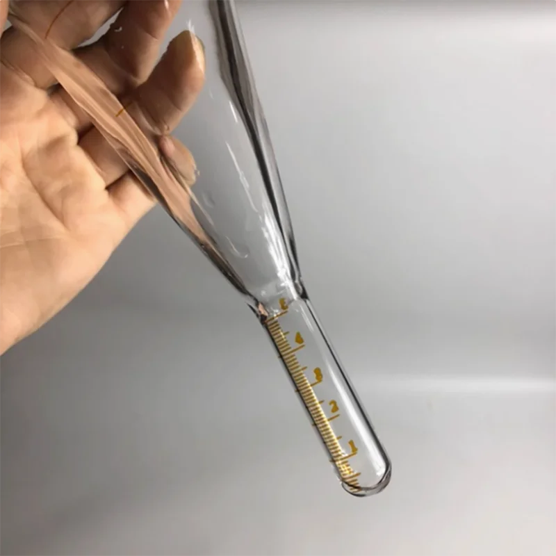 300ml pear-shaped magnetic powder precipitation tube suspension concentration determination bottle tail tube 5ml index 0.1
