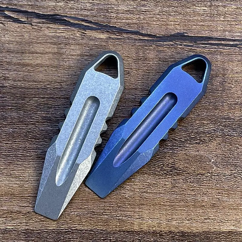 1 Pc Titanium Alloy Mini Pry Bar Edc Portable Multifunctional Small Tool Keychain Pendant