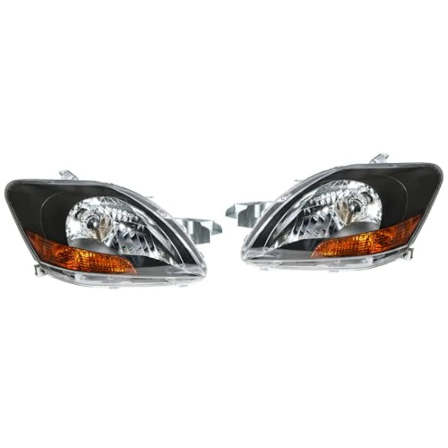 

Replacement for Toyota Yaris 20072011 Sedan Black Housing Projector Headlight Assembly Pair Left and Right Side for Enhanced Ni