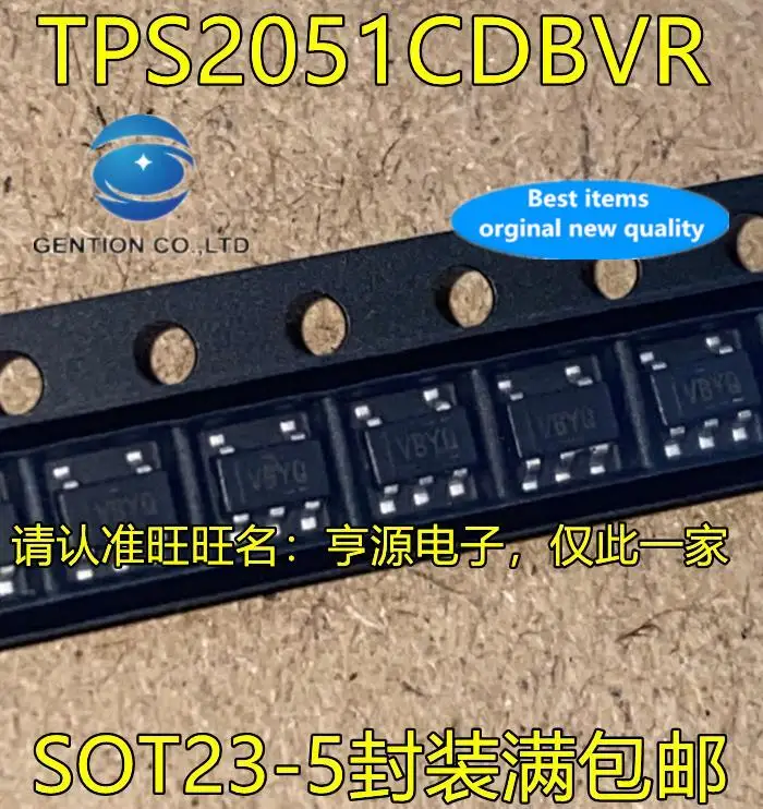 2pcs 100% orginal new  TPS2051CDBVR silkscreen VBYQ SOT23-5 power distribution switch