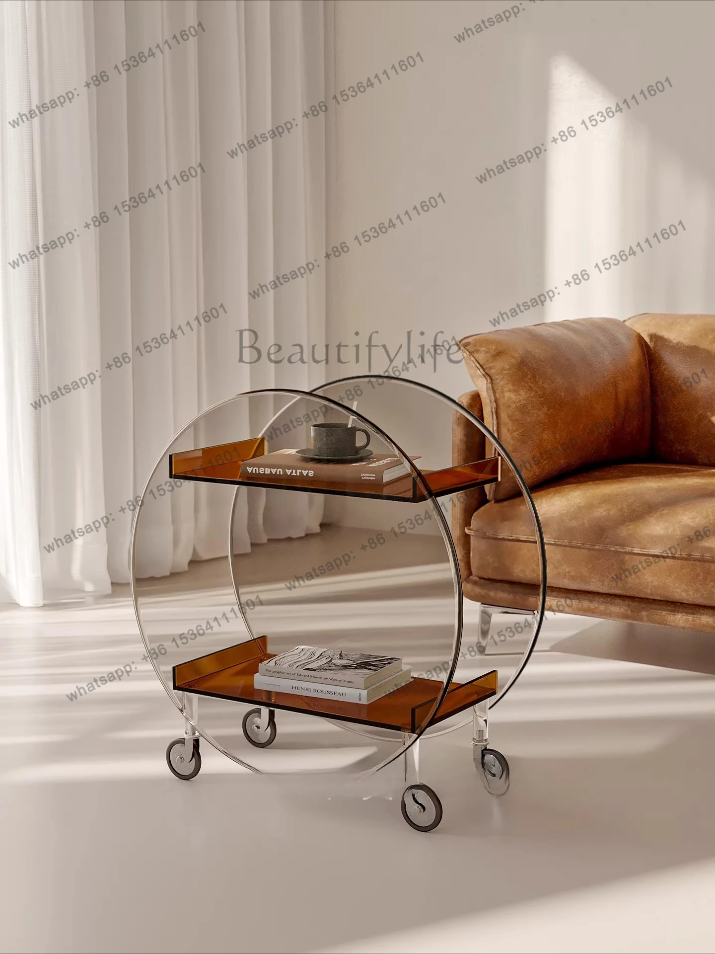 Living room sofa side cabinet removable coffee table locker storage rack side table modern simplicity