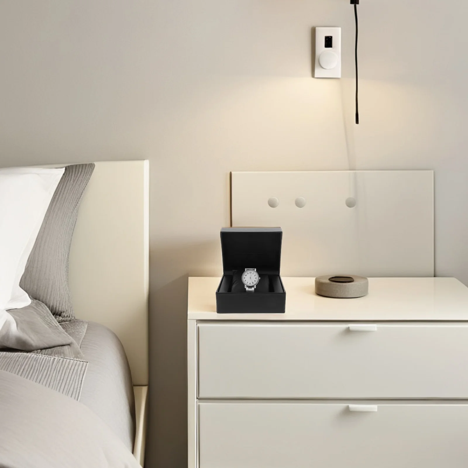 

Single Slot Watch Case PU Small Travel Jewelry Box Mens Organizer Travel Storage Box Watch Storage Jewelry Case