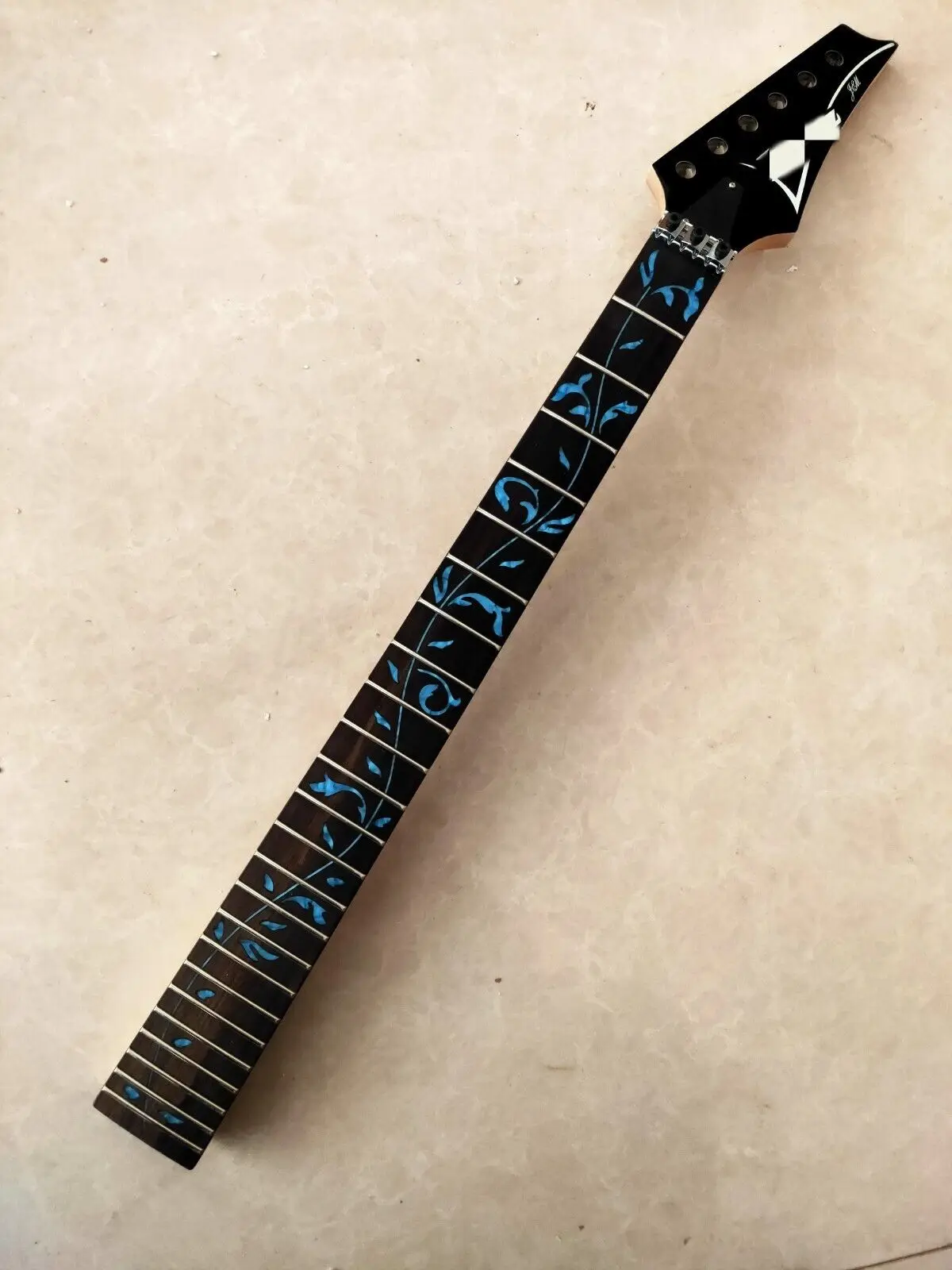 Maple Ibanez electric guitar neck 24 fret blue tree inlay rosewood fingerboard