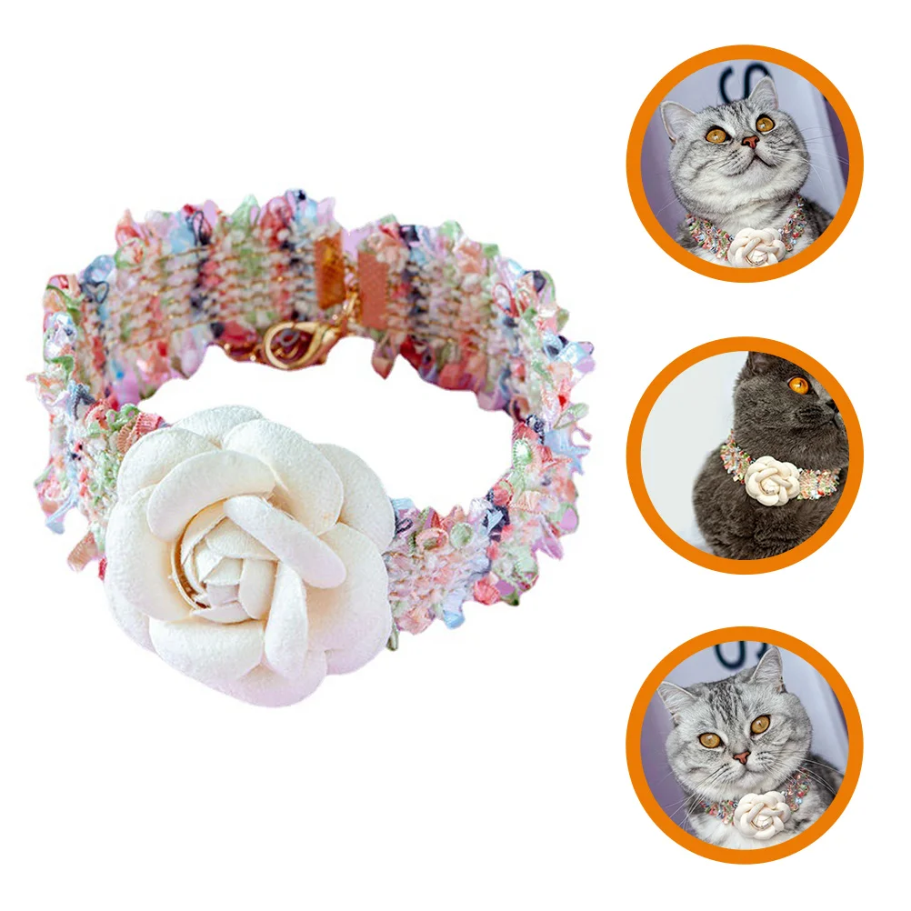 

Lovely Dog Cute Lightweight Accessory Decorative Puppy Reusable Kitten Flower Design Pet Dog Necklace Outdoor Adorable For Cats