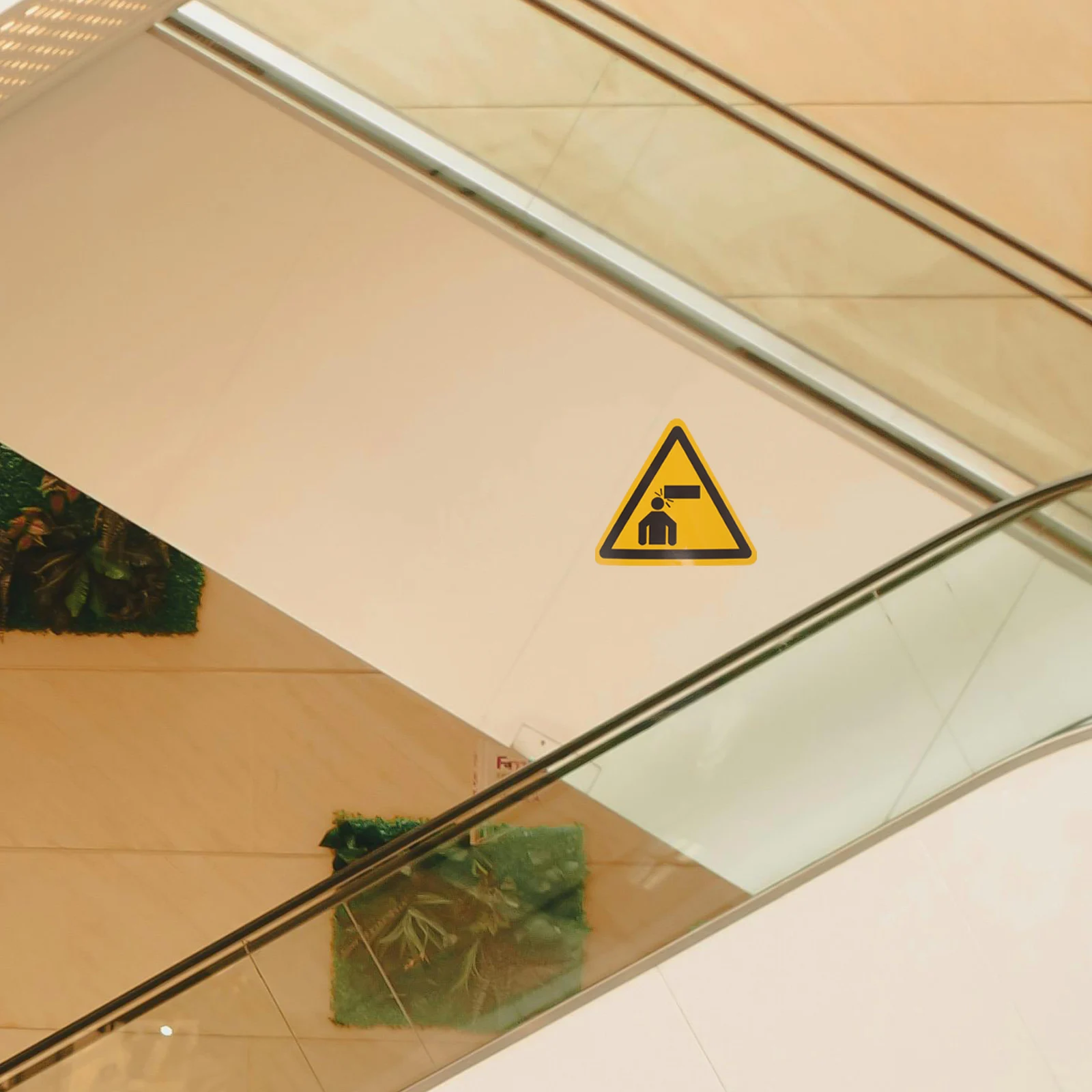 شاهد ملصق رأسك ذاتي اللصق علامة تحذيرية منخفضة التخليص العلوي لمواقف السيارات والمستودعات ملصق أمان قوي #1