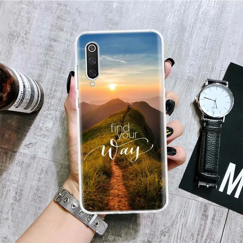 Travel Mountain Beach Proverb Phone Case For Xiaomi Poco X6 X5 X4 X3 Nfc F5 F6 Pro F3 F2 F1 F4 Gt M5S M4 M3 M2 Soft Coque Cover 