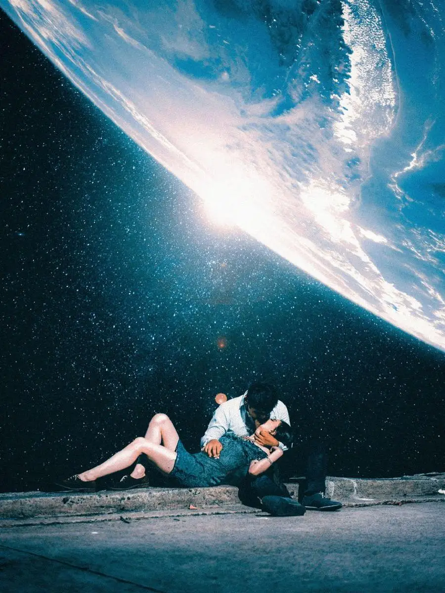 طباعة ملصق الفضاء القبلة الرجعية ، ديكور حائط ثقافي للمنزل أو المكتب أو غرفة المعيشة ، فن عتيق فريد للمساحات الحديثة #2