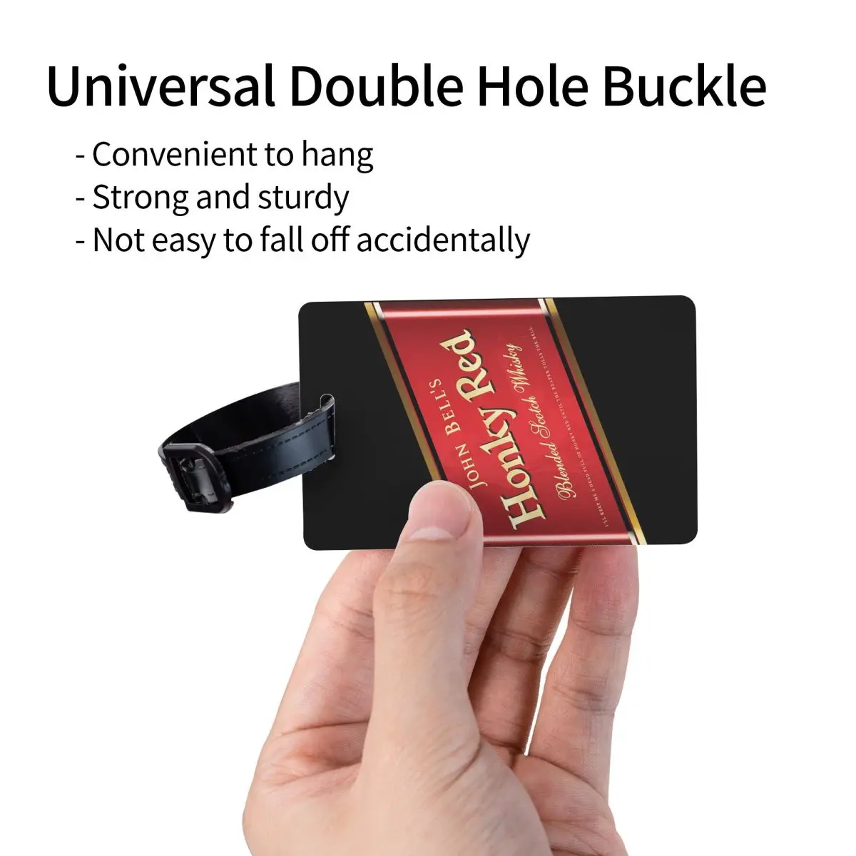 جوني ووكر جون بيلز هونكي الأحمر علامات الأمتعة حقيبة الملحقات السفر الأمتعة الصعود علامة التسمية حامل معرف اسم العنوان #3