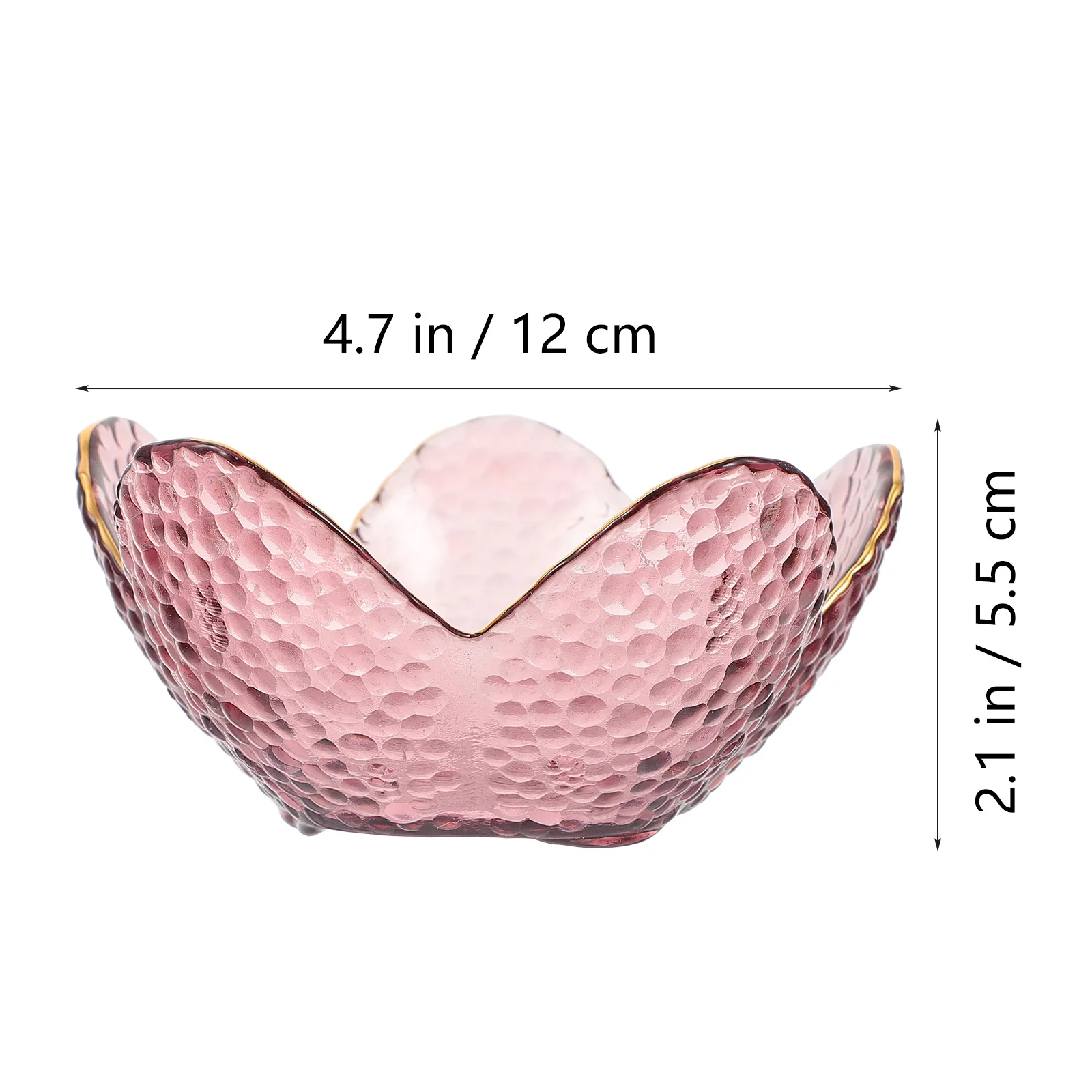 1Pcs Gold Edge Glass Lotus Fruit Plate Elegant Home Tableware Candy Dessert Salad Storage Tray Gift Lotus Fruit Plate