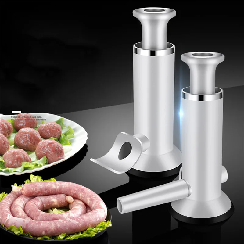 

Manual Sausage Stuffer Meat Beef Filling Machine Sausage Filler Homemade Meat Syringe Meat Injector Food Maker Funnel Nozzle