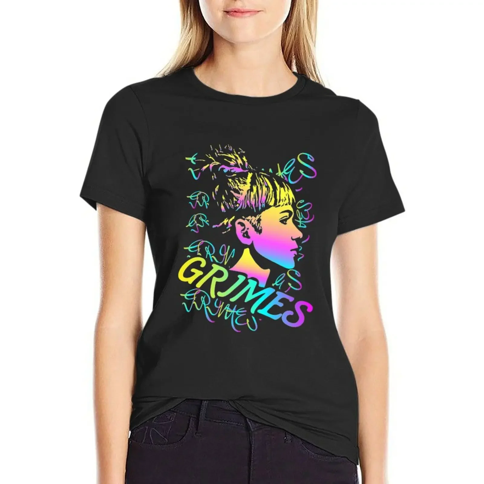 

Grimes T-Shirt new edition quick drying anime clothes vintage clothes Women's tops