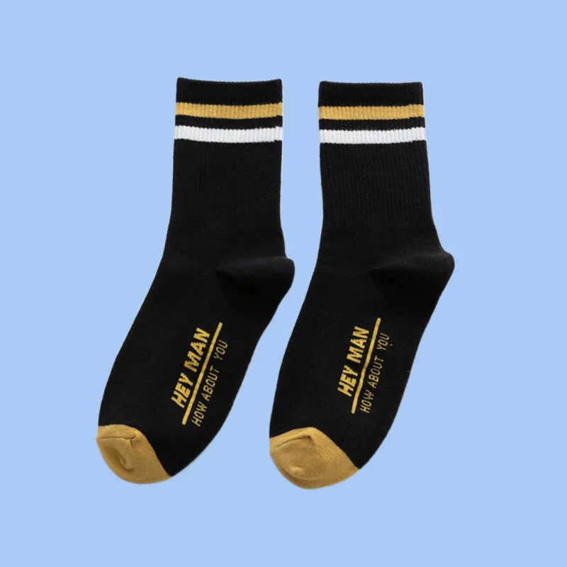 2024 neue Mode Paar Socken Herren Mid-Tube Socken Baumwolle Deodorant schweiß absorbierende Sports ocken Basketball lange Socken