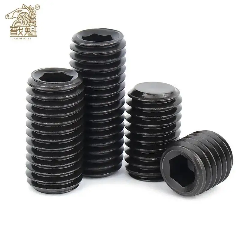 

20/ 10/ 5/ 2pcs M1.6 M2 M2.5 M3 M4 M5 M6 M8 Grade 12.9 Carbon Steel Alloy Steel Hex Socket Set Screws Grub Screw DIN916