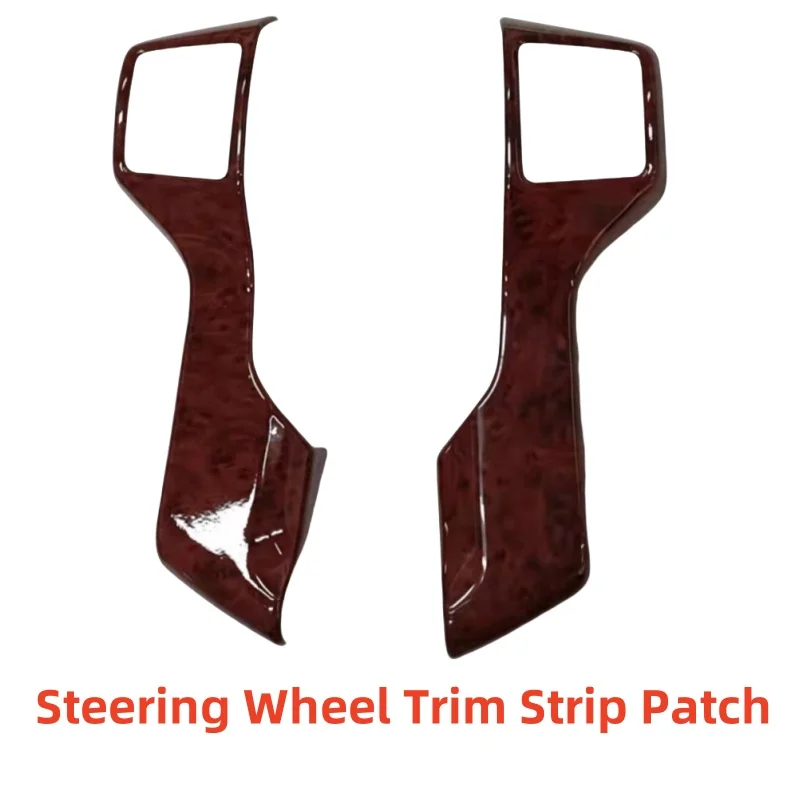 Car Upgrade For Toyota Prado FJ150 2010-2017 Silver Carbon Fiber Red Steering Wheel Trim Strip Patch Stickers Car Accessories