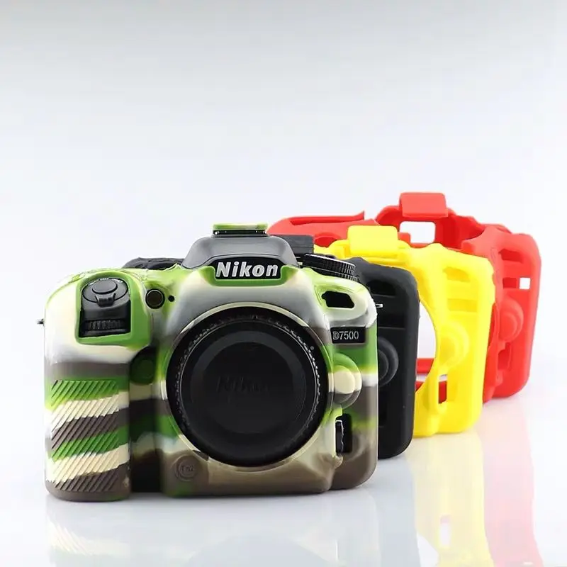 Silicon Sleeve Armor Skin Case Body Cover Protector for Nikon D7500 D 7500 DSLR Camera Rubber Shell Protective Soft Video Bag