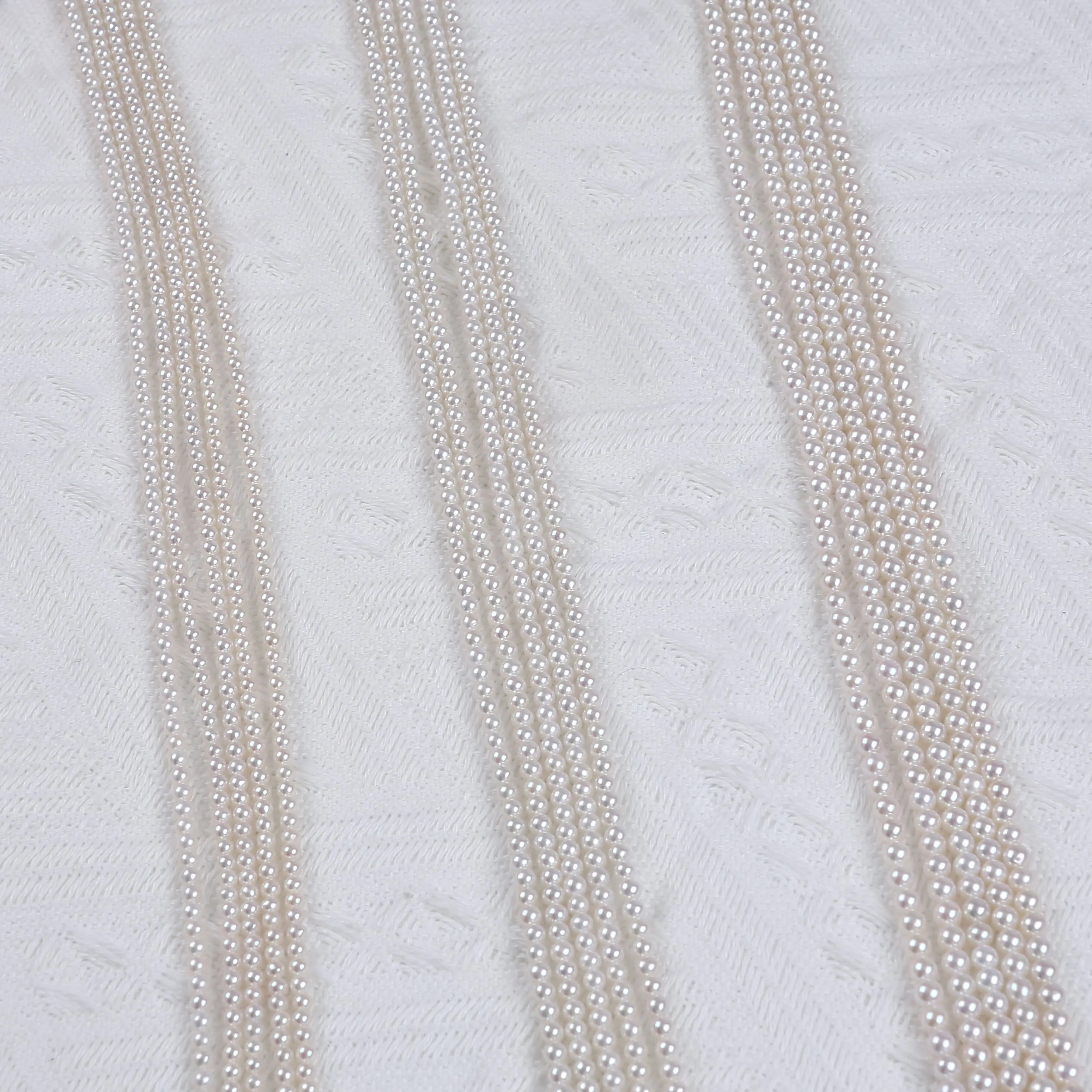 tiny pearl 3mm 4mm real freshwater pearl string necklace natural white perfect round shape flawness top good quantity