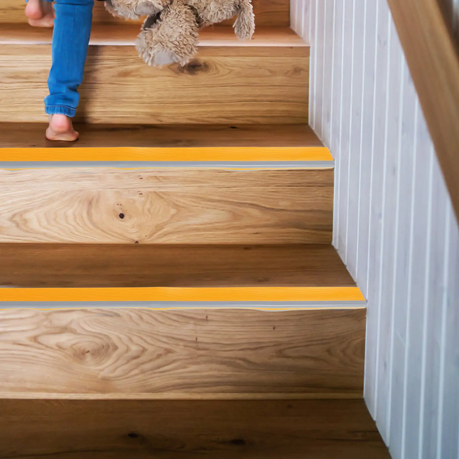 Non Slip Stair Edge Protector L Shaped Self Adhesive Waterproof Stair Nosing Strips Indoor Outdoor Edge Trim