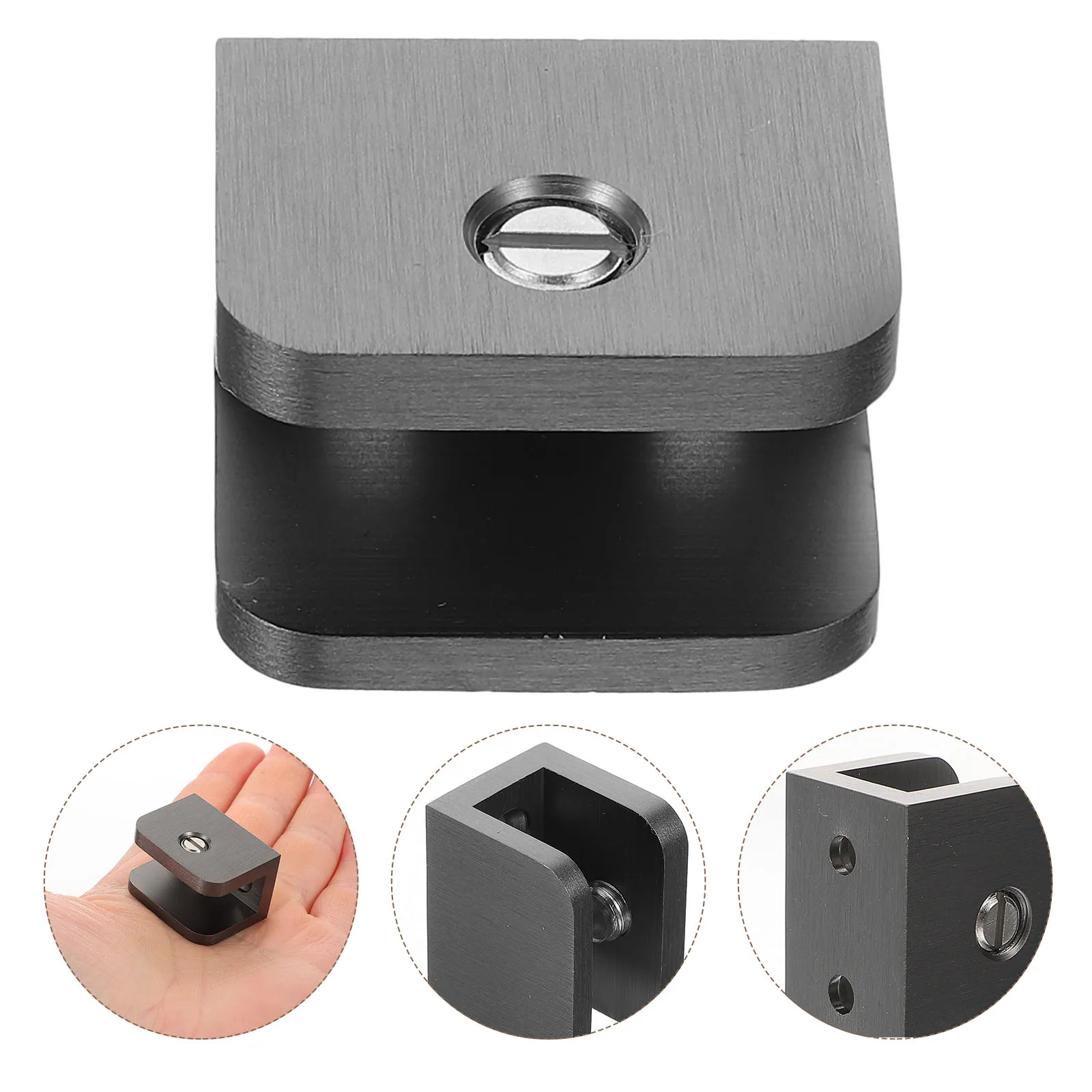 

1pcs Glass Shelf Clamp Copper Heavy Duty Shelf Clips For Bathroom Mirror Hangers Frameless Mounting Hardware Shower Brackets